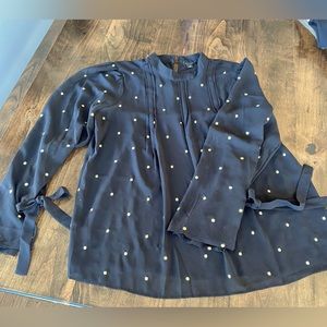 Size M black Ann Taylor holiday blouse - worn only once!